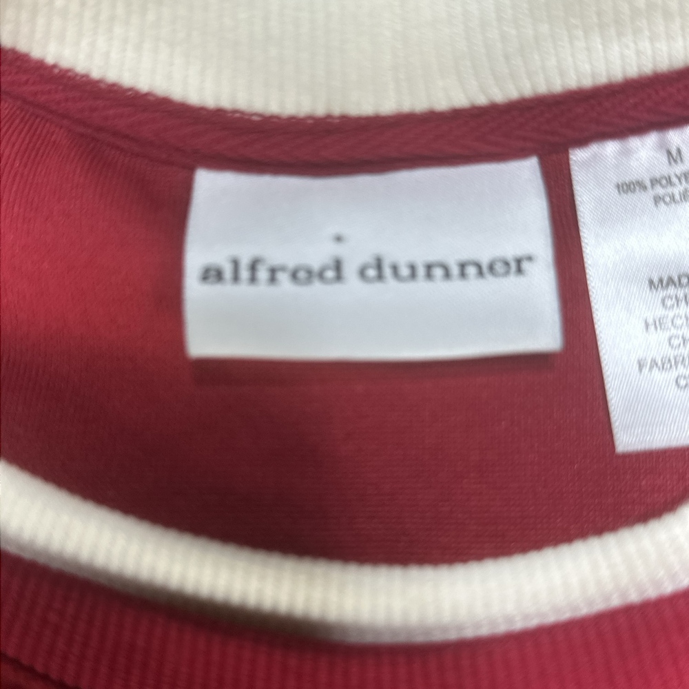 NWT Alfred Dunner Womens Red Sweater Medium Embellished Christmas Elegant - Picture 2 of 7